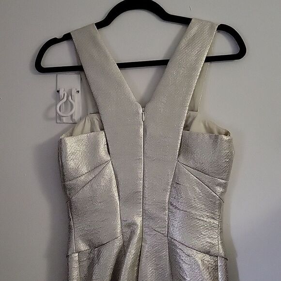 * * ROBERT RODRIGUEZ Silver Party Dress - Picture 6 of 9